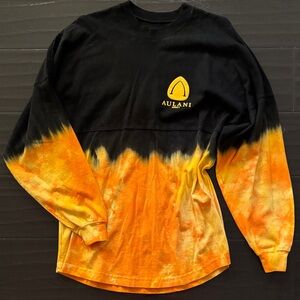 Aulani Black and Orange Tie-Dye Long Sleeve Shirt